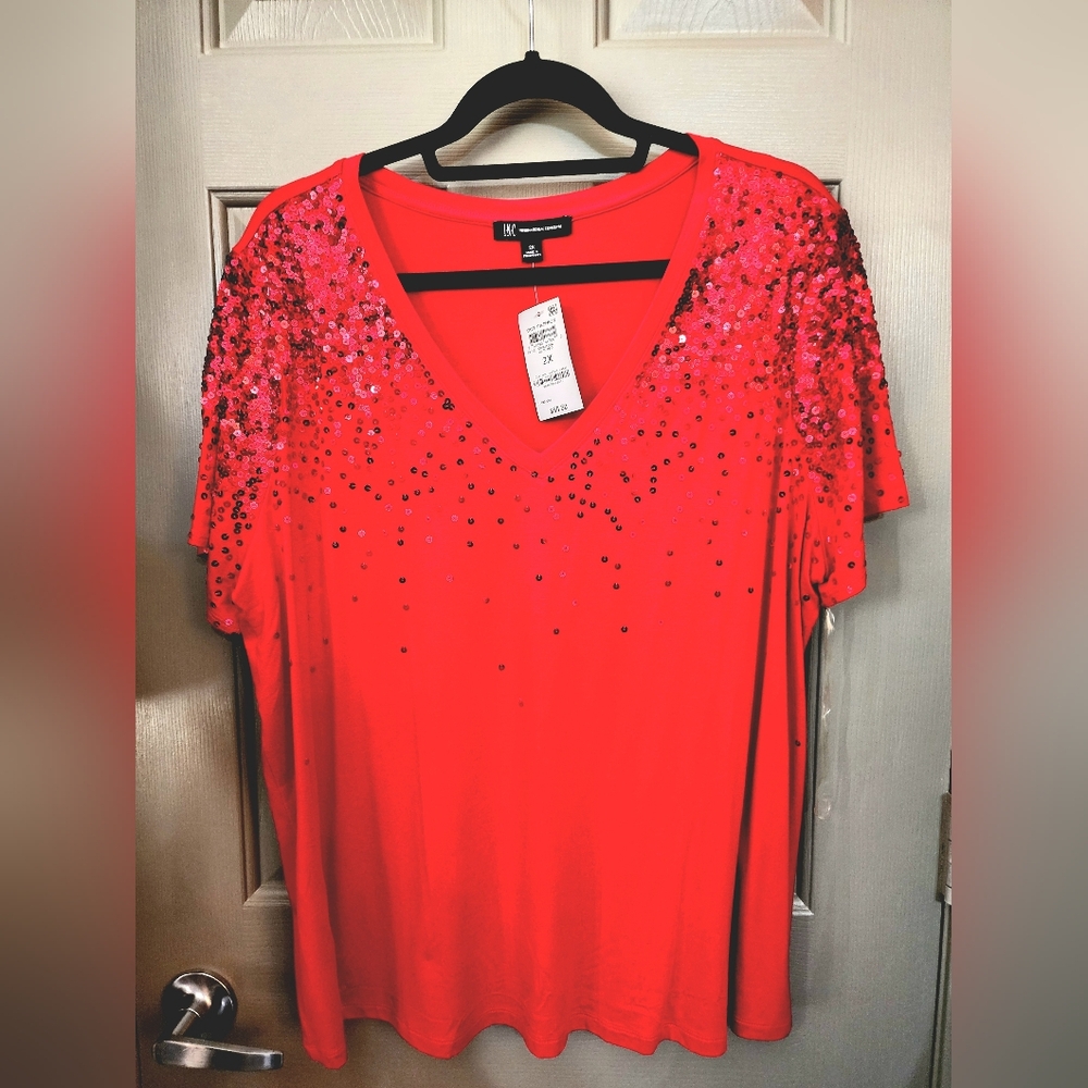 Plus Size Women's Bling Top